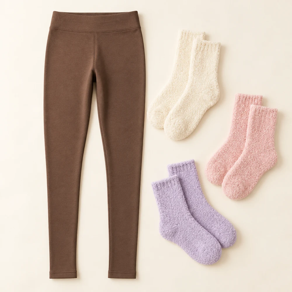 Cozy Evening Set — Cocoa / Cream / Blush / Lavender