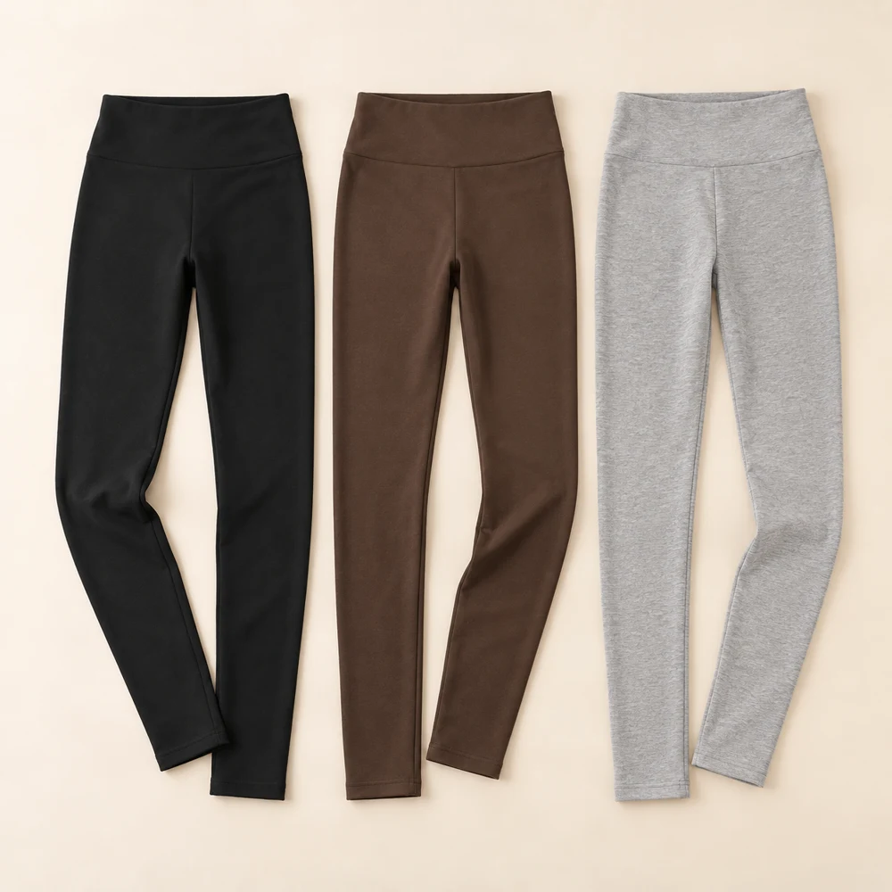 Softline Legging Trio — Black / Cocoa / Grey